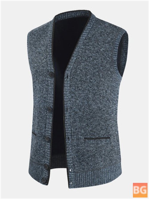 Woolen Vest with Pocket for Men