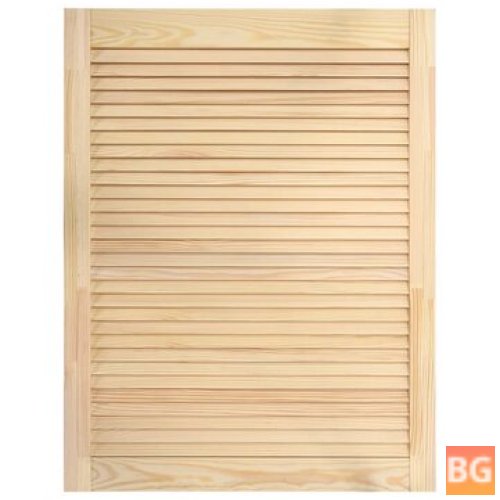Solid Pine Louver Doors (2-Pack) - 69x49.4cm