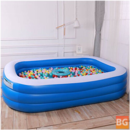 Blue/White Inflatable Pool Bathtub for Children