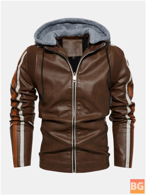 Zipper Pockets for Men Hooded Coats