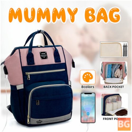 Trip Bag with USB Charging Port and Diaper Storage
