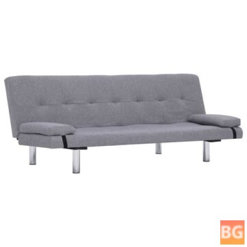 Sofas & Bed - Light Gray Fabric