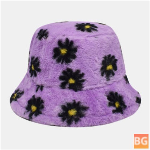 Women's Daisy Flower Pattern Bucket Hat