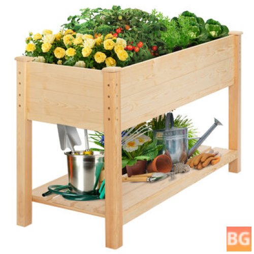 King So Raised Garden Bed 4FT Elevated Wooden Planter Boxes for Outdoor Use