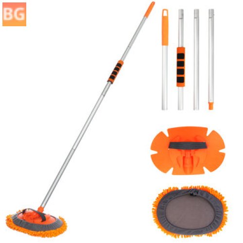 Adjustable Car Wash Mop with Removable Microfiber Brush