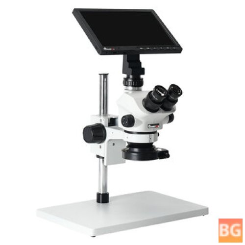 10" Trinocular HD Stereo Microscope with Integrated Camera for Phone Repair