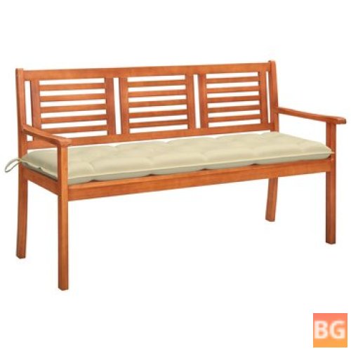 3-seater Garden Bench with Cushion (59.1