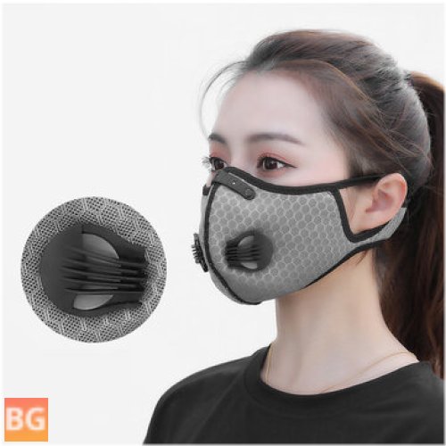 Breathable Dustproof Face Mask with Valves - Anit-Fog Bicycle Respirator