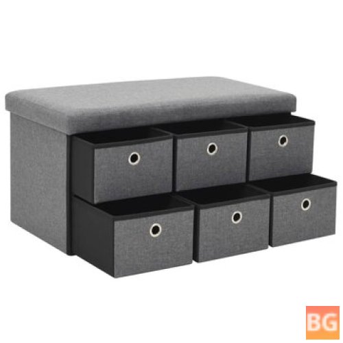 Storage Bench with Foldable Frame - 76x38x38 cm