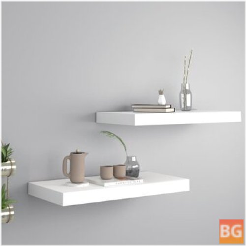 Floating Wall Shelves - White - 19.7