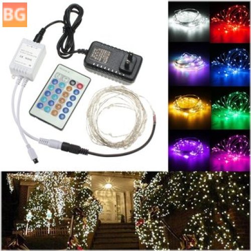 Remote Controlled Silver Wire Christmas Lights