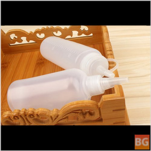 MYTEC 500ml Dispensing Bottles - Industrial Plastic Bottle - Plastic Pot Pointed Mouth - Woodworking Dispensing Bottle - White - Latex Dispensing Drip Bottle