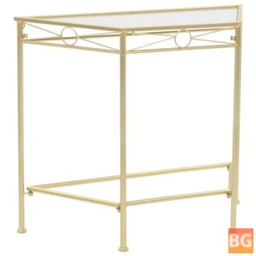 87x34x73 Cm Metal Gold Side Table
