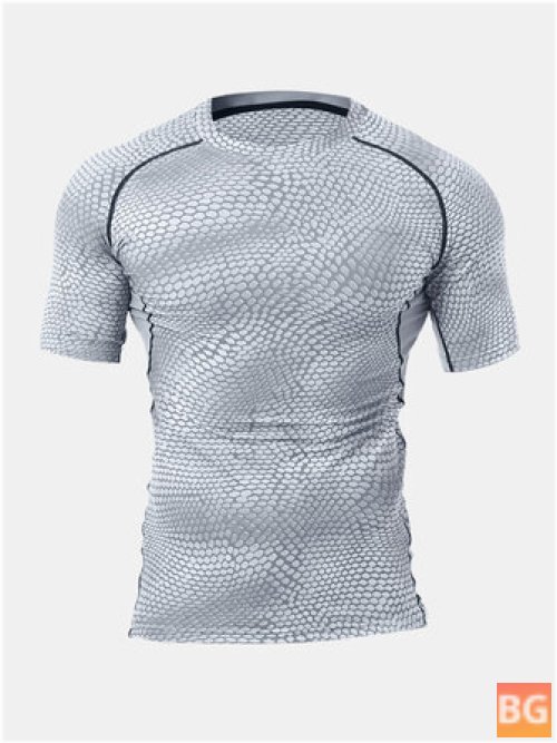 Short Sleeve T-Shirts with Men's Skin Print