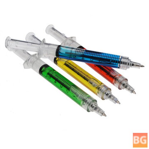 1Pcs Needle Ballpoint Pen with Blue Ink Refill