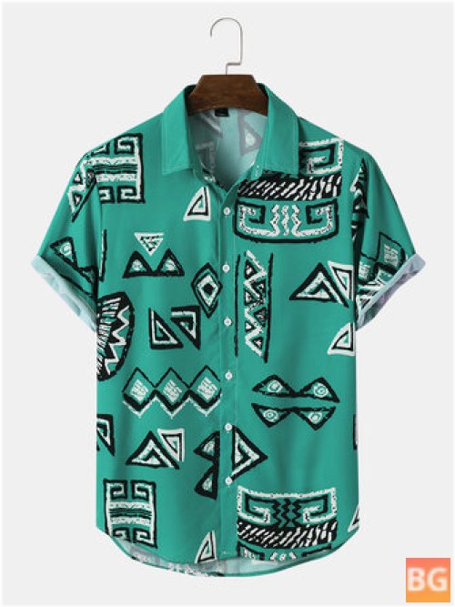 abstract short sleeve T-shirt for men