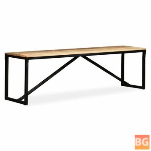 Bench with Wooden Frame and Mango Wood Deck