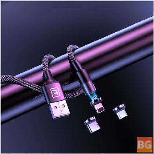 Samsung S10/S9 3A LED Data Cable - Magnetic Round Type-C