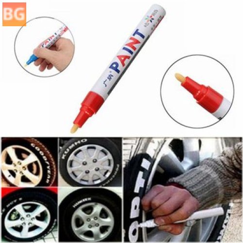 Permanent Marker - Red - Tire Marking - Metal Outdoor