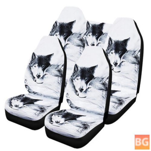 Car Seat Cover for Five Seater - Universal Printing Front/Rear/Backrest Seat Protector