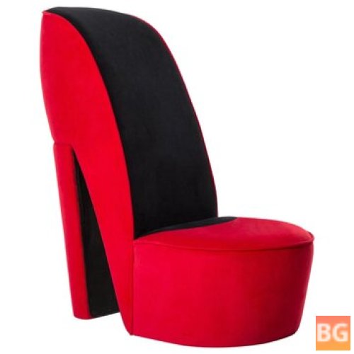 Red Velvet Heel Chair