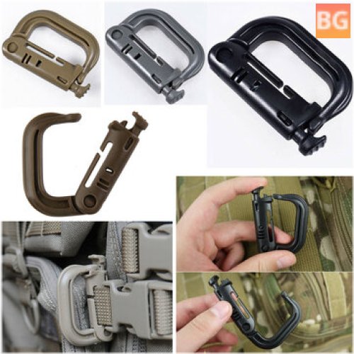 CAMTOA Max Load 90kg D-Ring Key Chain Outdoor Climbing Carabiner with Tool