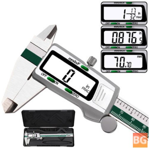 6" Stainless Steel LCD Digital Caliper with Fraction/MM/Inch Display