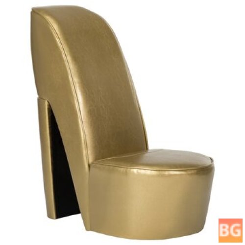 Gold Leather High Chair