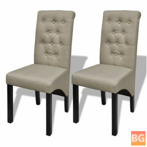 2pc Fabric Chair in Beige