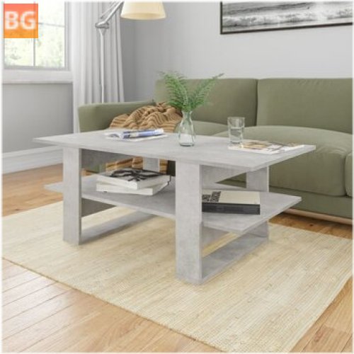 Table with Gray Wood Base and Gray Top