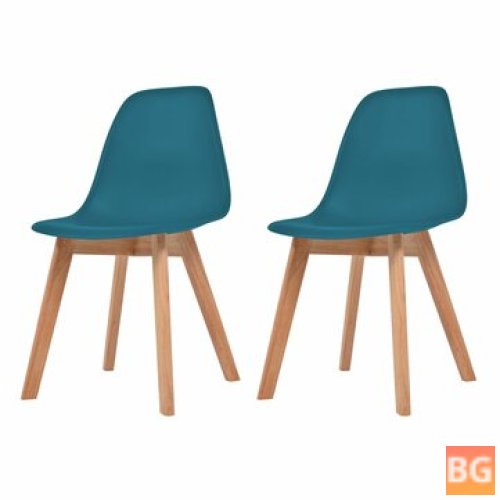 2-Piece Plastic Chair with Blue Shade