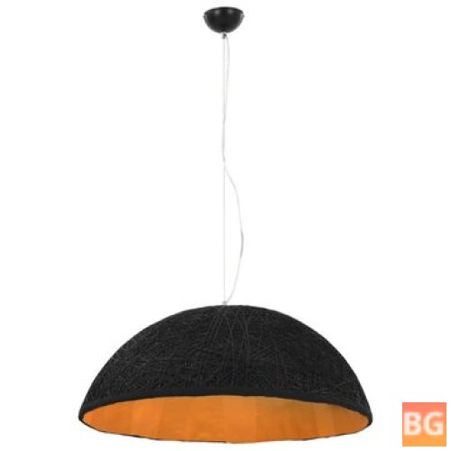 Hanging Lamp E27 - 70 cm black and gold