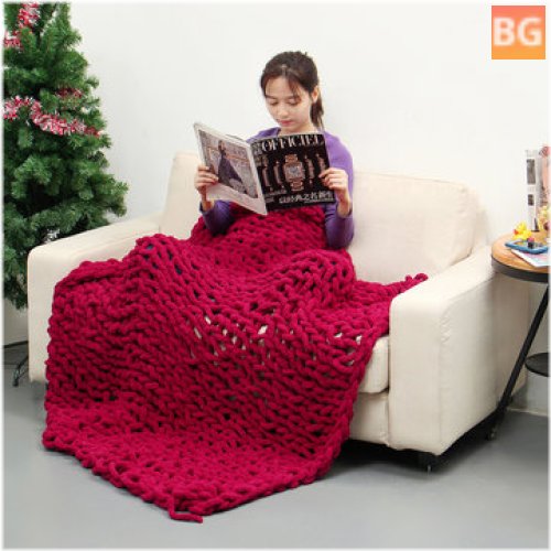 Handmade Cotton Knitted Blanket - Soft & Washable