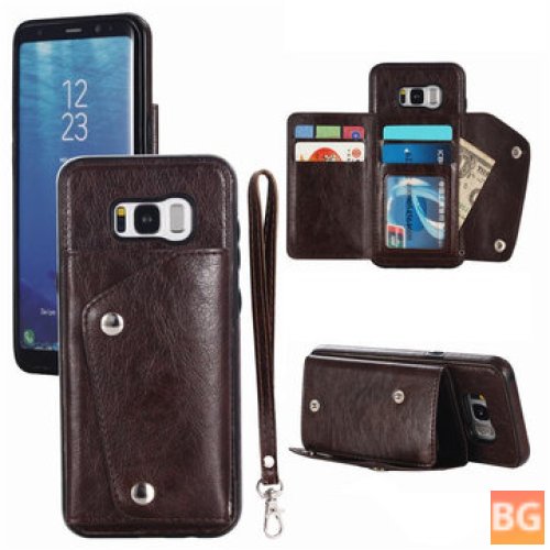 Sprint Leather Wallet with Card Slots for Samsung Galaxy S8 Plus