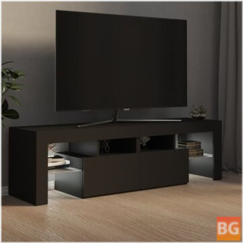 TV Cabinet with LED Lights - Gray 55.1