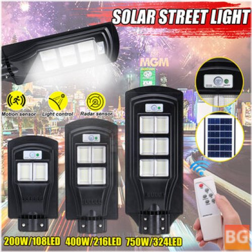 LED Solar Street Light - Motion Sensor + Remote Control
