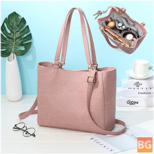 Women's Plastic Tote Bag with Shoulder Bag and Phone Holder