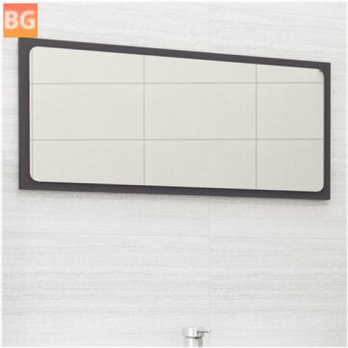 Gray Mirror with Blue Frame