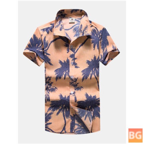 3D Printed Men's Beach Shirts - Hawaiian Style
