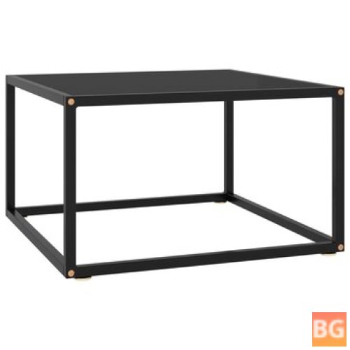 Table with Black Glass and Rectangular Mirror 23.6