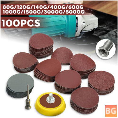 25mm Sanding Paper Set with 1/8 Inch Pad