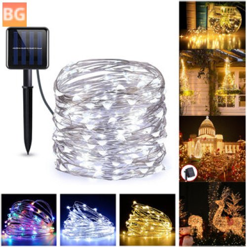 Solar Copper Wire String Lights for Outdoor Garden and Xmas Decor (Available in 7m, 12m, 22m