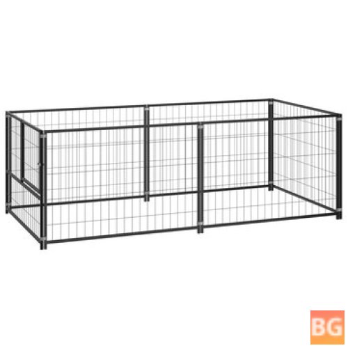 Black 100x70x200 Dog Kennel Cage - Foldable for Cats