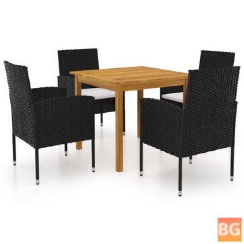 Patio Dining Set - black