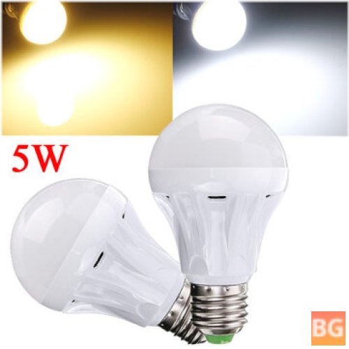 E27 LED Light Bulb - 5W White/Warm White