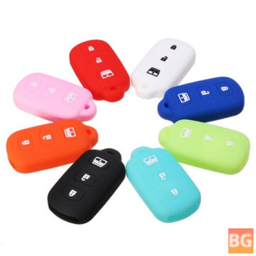 4 Buttons Silicone Key Fob Cover for Toyota Sequoia Matrix