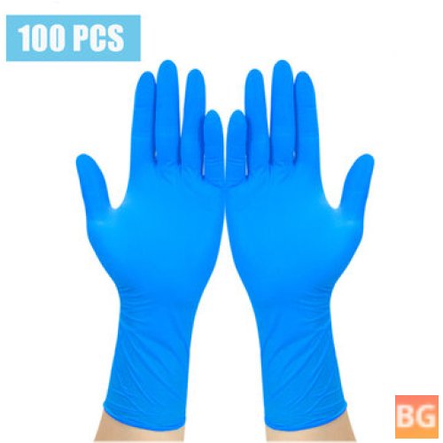 100Pcs Disposable Gloves - Isolate Protect Glove Waterproof PVC Nitrile