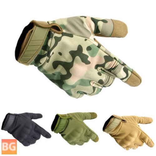3 Soldiers Full Finger Tactical Gloves Touchscreen Slip-resistant gloves for cycling, hunting, camping and more