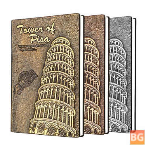 128 Pages Diary with Leaning Tower of Pisa Design