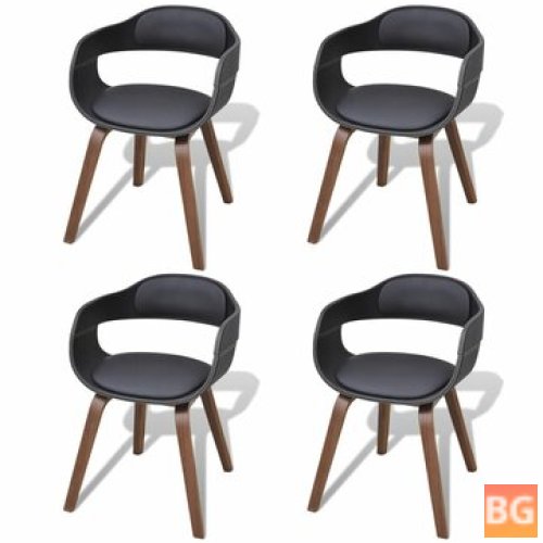 Chairs with arms and legs in black